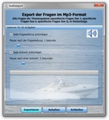 Lernsoftware: Sportbootführerschein See (mit Audiounterstützung)