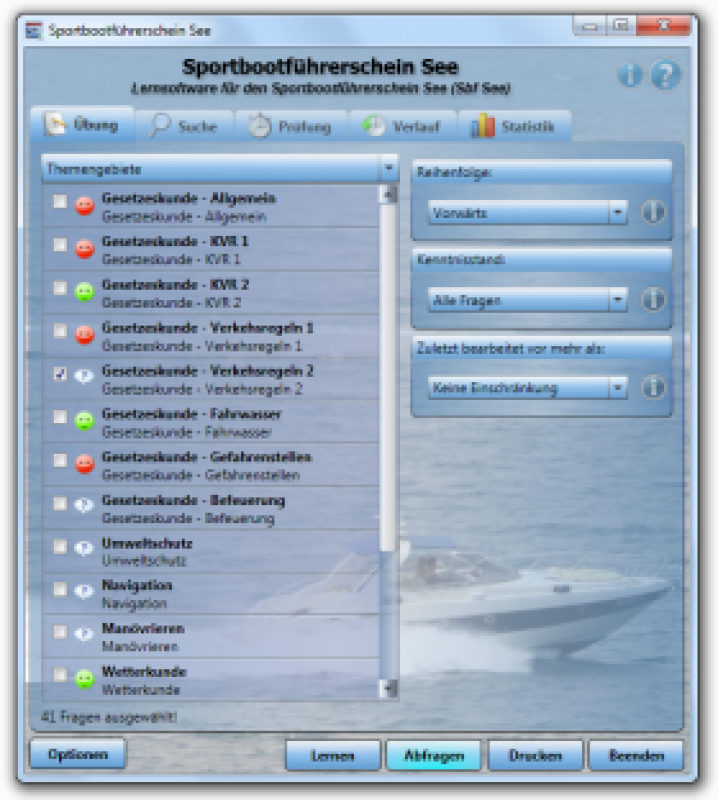 Lernsoftware: Sportbootführerschein See