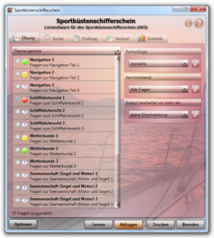 Lernsoftware: Sportküstenschifferschein